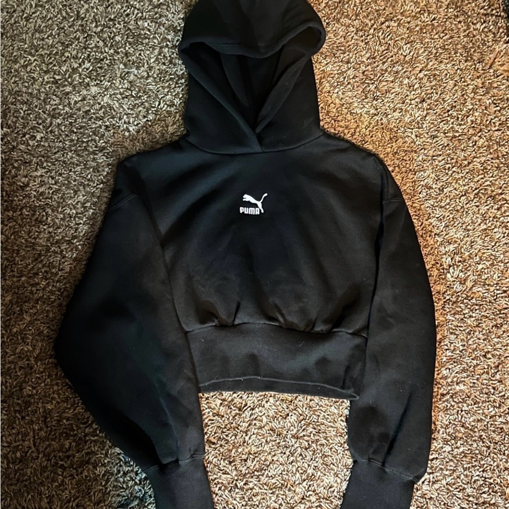 Puma cropped pullover hoodie